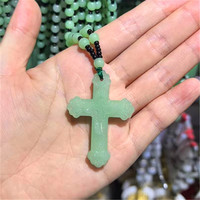 Collier classique en verre avec pendentif croix, chaîne de pull plaquée or, breloques pour couple, bijoux longs unisexes pour hommes et femmes