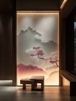 Panel Divisor de Vidrio Artístico Decorativo, Laminado, Anti-UV, Impermeable, Diseño Personalizado para Hotel, Villa, Oficina, Baño, Duradero y Moderno