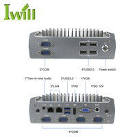 Ordinateur intégré industriel bon marché 6e génération Core I5 6200u sans ventilateur avec 2 ports LAN et 6 ports série en stock