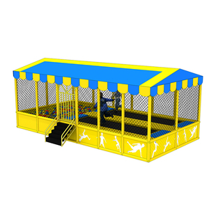 Custom Indoor Playground Soft Play <b>Slide</b> <b>Bed</b> Mat <b>Slide</b> Jumping Fitness Bungee Trampoline Park With Roof - Product Image 2