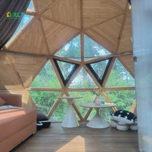Starshine Luxe Verre Géodésique Structure en <span class=keywords><strong>Bois</strong></span> Dôme Hôtel Resort Tente Préfabriqué Star Capsule House - Product Image 3