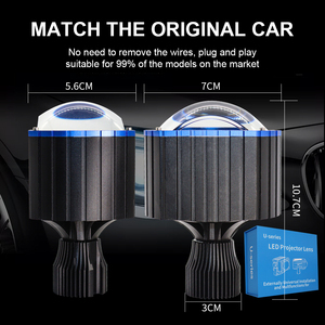 เลนส์รถยนต์อัตโนมัติ H4 H7 H1 HID หลอดไฟซูเปอร์มินิ H4 Led โปรเจคเตอร์เลนส์6500ลูเมน - Product Image 6