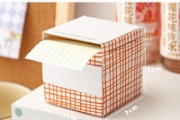 Notes autocollantes à tirette Petites notes autocollantes de style littéraire frais en boîte Bloc-notes de message en papier kraft en boîte