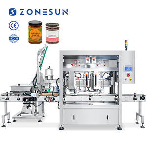 เครื่องปิดฝาขวดแก้วแบบสุญญากาศ ZONESUN ZS-AFK180 ความเร็วสูง อัตโนมัติ แบบสองหัว พร้อมระบบติดตามฝา - Product Image 1