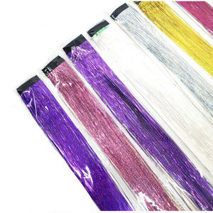 Couleur Clip-in Perruque Brillant Réfléchissant Or Argent Fil Laser Fil Européen Américain Densité Longue Ligne Droite Machine - Product Image 2