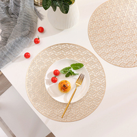 Napperon en PVC tissé vintage antidérapant isolation thermique perlé Table à manger tapis de Table antidérapant pour cuisine maison mariage noël