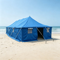 Tente de glamping de luxe 4,8 m x 12 m pour famille, en toile imperméable, à montage rapide, pour l'été, type loft, villa extérieure, lodge de villégiature, safari