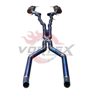 Sistema de Escape Catback Vortex Valvetronic de Aleación de Titanio, 1.2 mm de Grosor, Sonido Agresivo/Suave para F06 F12 F13 640i 650i, Azul Quemado - Product Image 3