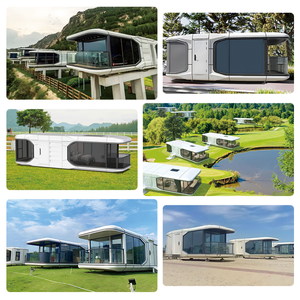 Prefab Mobile Capsule Room Hotel Villa Tiny Modern Pod Container House Steel Breathable Modular Home Furniture Kitchen <strong>Hall</strong> - Product Image 4