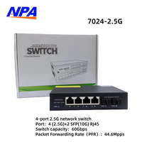 Switch réseau 8+2 ports 2.5G avec 2 ports SFP 10G en uplink, QoS, empilable, Plug and Play pour caméra IP/point d'accès Wi-Fi