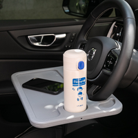 Organisateur de voiture Plateau de bureau antidérapant avec porte-gobelet Table de volant de voiture pour nourriture et ordinateur portable Accessoires d'intérieur