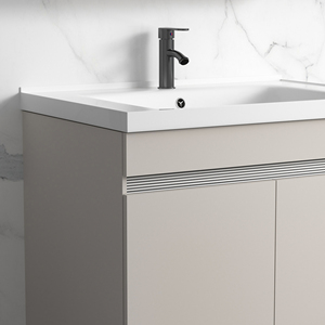 Mueble de tocador de baño de pie de aluminio moderno con juego de inodoro y lavabo-para hoteles - Product Image 6