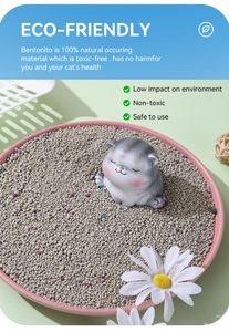 ทรายแมวเบนโทไนต์ทรงกลม สีเทาอ่อน กลิ่นลาเวนเดอร์ ดูดซับดีเยี่ยม ไร้ฝุ่น 99% จับตัวเป็นก้อนเร็ว เป็นมิตรต่อสิ่งแวดล้อม - Product Image 3