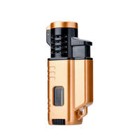 Vente en gros, Triple torche Portable, OEM coupe-vent, gaz rechargeable, torche à Jet, allume-cigare à usages multiples