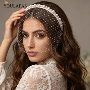 YouLaPan VA11-W <span class=keywords><strong>Diadema</strong></span> <span class=keywords><strong>de</strong></span> Perlas Hecha a Mano <span class=keywords><strong>para</strong></span> Novia - Accesorio <span class=keywords><strong>para</strong></span> el Cabello <span class=keywords><strong>para</strong></span> Bodas y Fiestas - Product Image 4
