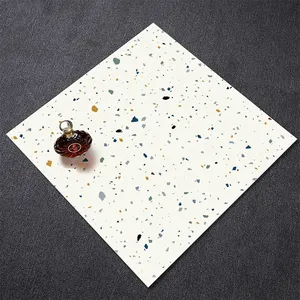 Terrazzo Texture Shopping Mall Wear Resistant White Terrazzo Porcelanato Office Room Ceramics Rustic Porcelain Floor Tiles