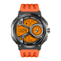 Montre connectée pour homme Direct Factory AK17G, écran 1,43 pouces, mémoire 128 Mo, plus de 100 modes sportifs, IP68, appels Bluetooth, moniteur de fréquence cardiaque, GPS, boussole, e-mail