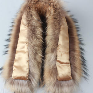 จำหน่ายขนแรคคูนแท้จากโรงงานโดยตรง สำหรับตกแต่งฮู้ด ปกเสื้อขนแรคคูนแบบถอดได้ ขนแรคคูนสีเงินสำหรับเสื้อผ้า - Product Image 5