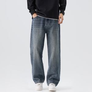 Pantalones Vaqueros Anchos de Estilo Vintage Y2K para Hombre 2025 - Pantalones de Mezclilla Hip-Hop con Bolsillos Bordados Extra Grandes - Product Image 5