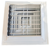 Diffuseur d'air carré en aluminium moderne et durable de haute qualité pour la ventilation des ateliers extérieurs, des sous-sols et des systèmes CVC
