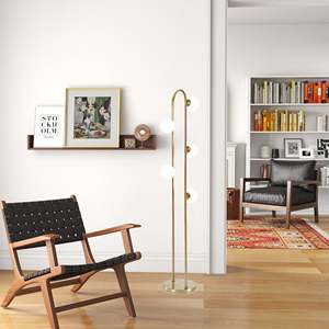 Lámpara de Pie Moderna de Metal para Sala de Estar o Dormitorio, <span class=keywords><strong>Artema</strong></span>, Ajustable y Convertible, con Diseño de Esquina Alta en Color Blanco - Product Image 4