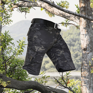 Shorts Cargo de Randonnée Sportifs Imperméables pour Hommes en Toile Imprimée avec Braguette Zippée, Tissés, Mi-longs, Respirants et à Séchage Rapide pour Activités de Plein Air et Escalade - Product Image 2