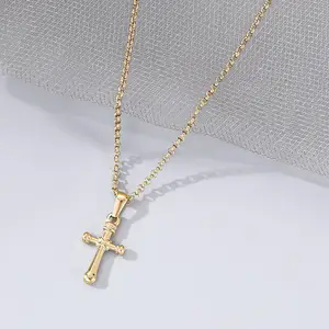 Nice Jewelry Factory Wholesale New Fashion Jewelry Cross Pendant Simple Temperament Necklace Female for womans