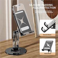 Support de tablette rotatif à 360° en alliage d'aluminium, support de bureau doublement pliable pour tablettes de 12,9 pouces, vente en gros pour entreprises, OEM