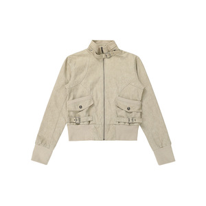 <span class=keywords><strong>Veste</strong></span> <span class=keywords><strong>Harrington</strong></span> rétro américaine Cleanfit, style neutre pour hommes et femmes, nouvelle <span class=keywords><strong>veste</strong></span> de travail à col montant patchwork pour l'automne - Product Image 2
