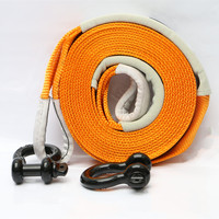 HORS GRILLE Orange Récupération Snatch Strap 8000kgs Capacité de charge 9M Longueur 60mm Largeur Sangles de remorquage pour Jeep Offroad Tous Véhicules