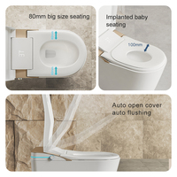 Capteur de pied automatique articles sanitaires intelligents placard à eau WC salle de bain monté au sol électrique en céramique une pièce cuvette de toilette intelligente