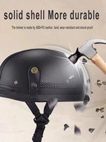 Cascos de Motocicleta de Cuero con Diseño Nuevo 2023, Cascos Retro para Moto, Casco de Motocicleta Alemán