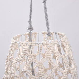 Supporti <span class=keywords><strong>per</strong></span> Piante Sospesi in <span class=keywords><strong>Macramè</strong></span>, Design Bohémien, Corda di Cotone Ecologica Intrecciata a Mano, Filo di Ferro e Rafia, Colore Personalizzabile - Product Image 5