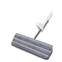 Outils de nettoyage de maison Vadrouille plate Nettoyeur de sol en microfibre pour nettoyer les sols peut être équipé de mouchoirs ou de serviettes