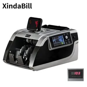 XD-1009 Money Counter Machine UVMGIR Banknote Detector USD EUR PKR IQD SYP Bank Currency Cash Add to Bill Counting Large Display