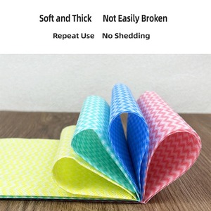 50 conteggi asciugamani per la pulizia usa e getta e strofinacci blu rosso asciugatura rapida riutilizzabile salviette per la pulizia usa e getta asciugamani da cucina - Product Image 5