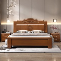 Partenaire adulte meubles de chambre à coucher de luxe king size pas cher en bois massif pas cher moderne cadre en bois lit de rangement avec tiroirs