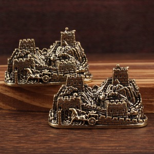 Portalápices de latón de la Gran Muralla China, recuerdo 3D, artesanía cultural, adorno decorativo - Product Image 2