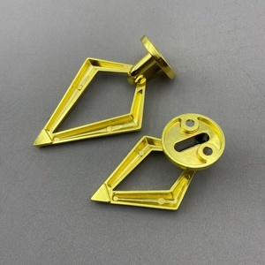 Popular zinco moderno diamante anel livre buracos cromo ouro lida com móveis lidar com cadeira volta guarnição anel - Product Image 3