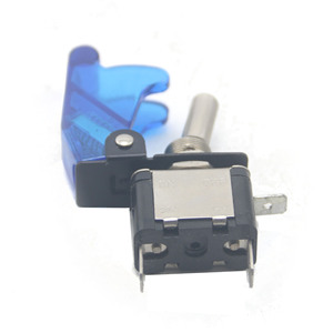 Interrupteur d'allumage automatique 20A 12V rouge bleu à bascule pour modification, rénovation et mise à niveau de voiture - Product Image 5