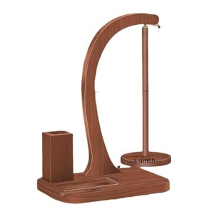 Wooden Yarn Spool Holder 7.5 Inch Rotatable Knitting Rack With Phone <b>Stand</b> Desktop Storage For Yarn Balls - Product Image 2