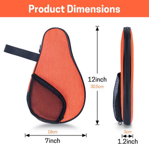 Échantillon gratuit Sac de rangement portable en néoprène de haute qualité personnalisé pour raquette de tennis de table avec fermeture éclair pour le sport - Product Image 4