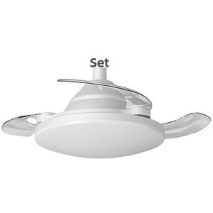 Ventilateur de plafond LED 5 pales, moteur DC, télécommande, intensité variable, 5 vitesses, montage encastré, blanc chaud 3500K, silencieux 29dB, garantie 2 ans - Product Image 2
