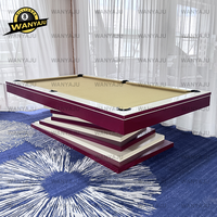 2024 Wanyaju Design de mode table de billard en bois massif personnalisé 8ft 9ft en vente table de billard de luxe billard au design futuriste
