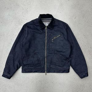 AeeDenim Manufacturer Custom Vintage Denim Work <strong>Jackets</strong> Spring <strong>Carpenter</strong> Two Ways Wear Fashion Y2k Streetwear 100% Cotton - Product Image 1