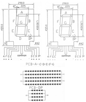 Grand écran numérique ultra rouge 16 pouces 410 mm Affichage à 7 segments Affichage numérique LED et écrans