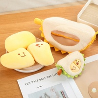 Unzip Durian Doll Knuffel Polyester PP Katoen Simulatie Creatief Afneembaar Afneembaar Fruitpop Verjaardagscadeau