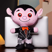 En stock : Jouets en peluche d'Halloween, Poupée vampire à visage rose, Poupée anime, Mignonne et kawaii, Prix pour machine à griffes de carnaval pour enfants