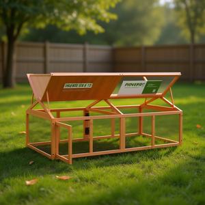 Caja de Madera Maciza de Pino para Animales Pequeños, 78.7x44.3x29.1 cm, Color Marrón, Resistente, para Exteriores - Product Image 2