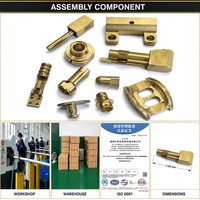 Composants en laiton usinés CNC à filetage simple, service d'usinage sur mesure ISO 9001